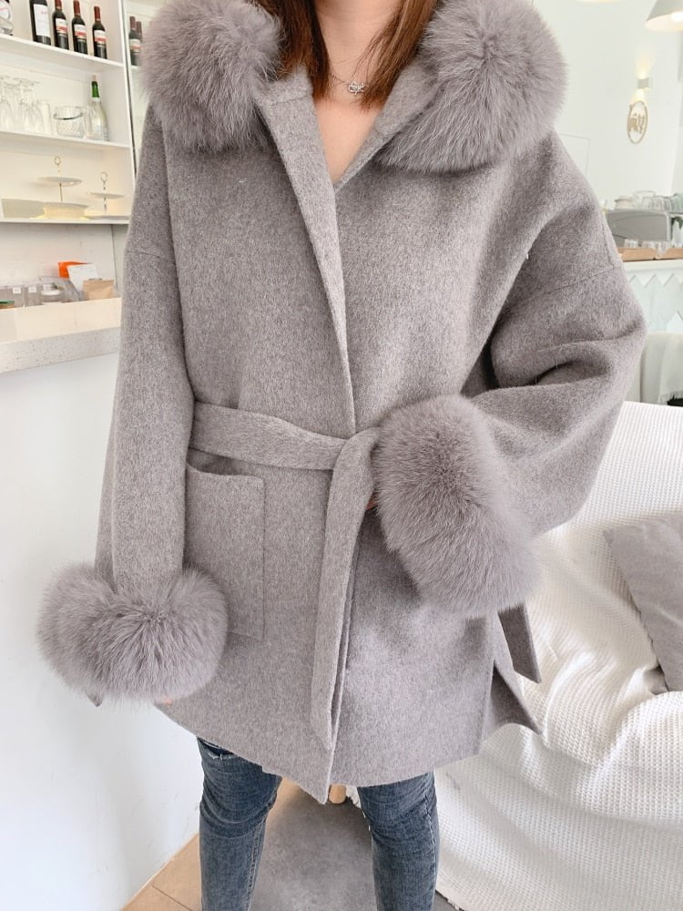 women's winter coat with faux fur hood parka jacket