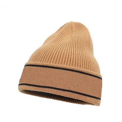 Free People striped knitted beanie hat