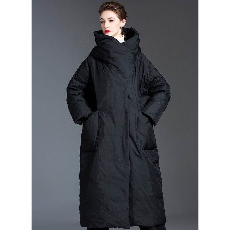 Plus Jodie maxi puffer coat with hood in brick red