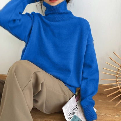 Sweater women Blue / one size Women's cashmere turtleneck sweater SWC:6801307554891.07