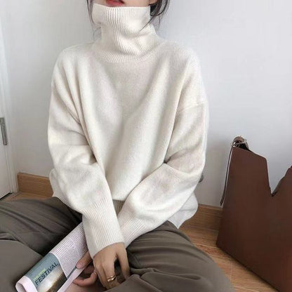 Sweater women Beige / one size Women's cashmere turtleneck sweater SWC:6801307554891.04