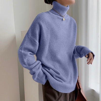 Sweater women Grey / one size Women's cashmere turtleneck sweater SWC:6801307554891.06