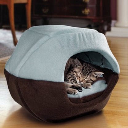 Cat Bed, Cat Bed Cave, Cat Covered Bed, House Cat Bed sky blue / S Cat Bed Soft WarmA
