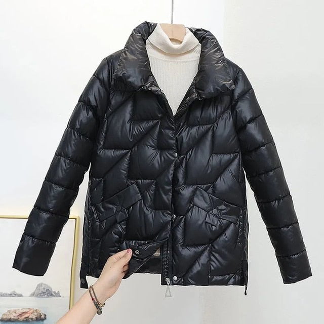 winter jacket for women Black / M Women Jacket Cotton Stand Collar WJS:6803129644441.07