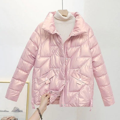 winter jacket for women Pink / M Women Jacket Cotton Stand Collar WJS:6803129644441.19