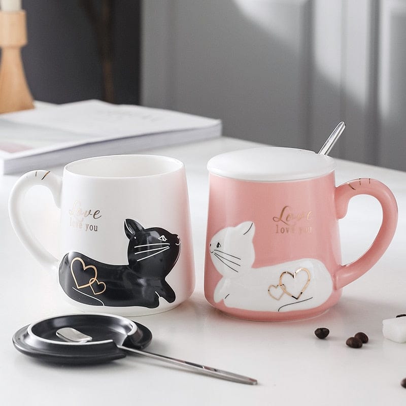cat mug, cat cup, cat lover mug Lovers Mug B / 401-500ml Love You Cat Mug-P LYC:003152000597.03