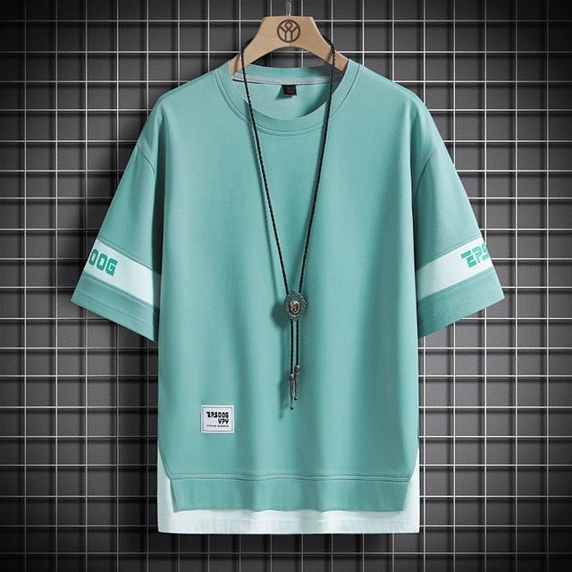 Tshirt Aquamarine2 / M FOR 155 CM 55KG Men's loose fit t shirt o-neck TVT:6804213020796.22