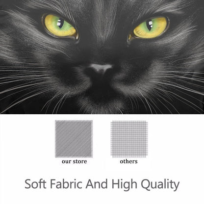 cat Duvet, cat blanket, 3D cat printed duvet, bedding sheets, cat pillowcases, cat bedding sheets, duvet Black Cat Duvet Set