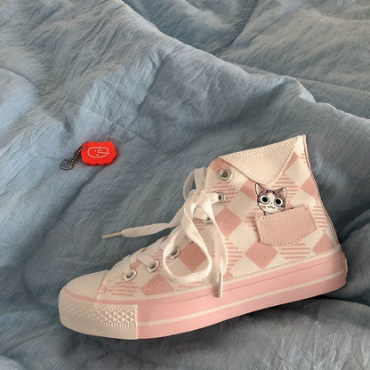Pink Canvas Sneaker 