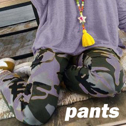 Cargo pants, pants, Purple / S Women cargo pant "Camo-A1" Pants CJNSXZJS00790-Purple-S