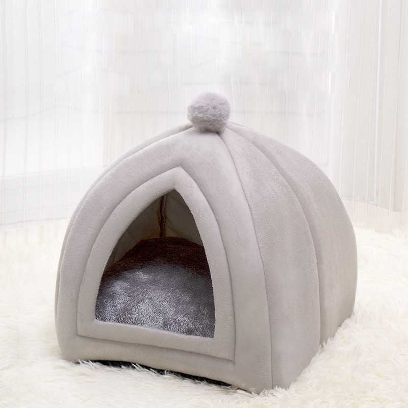 Cat Bed, Cat Bed Cave, Cat Covered Bed Gray / L(35x35x35cm) Cat Bed Cave