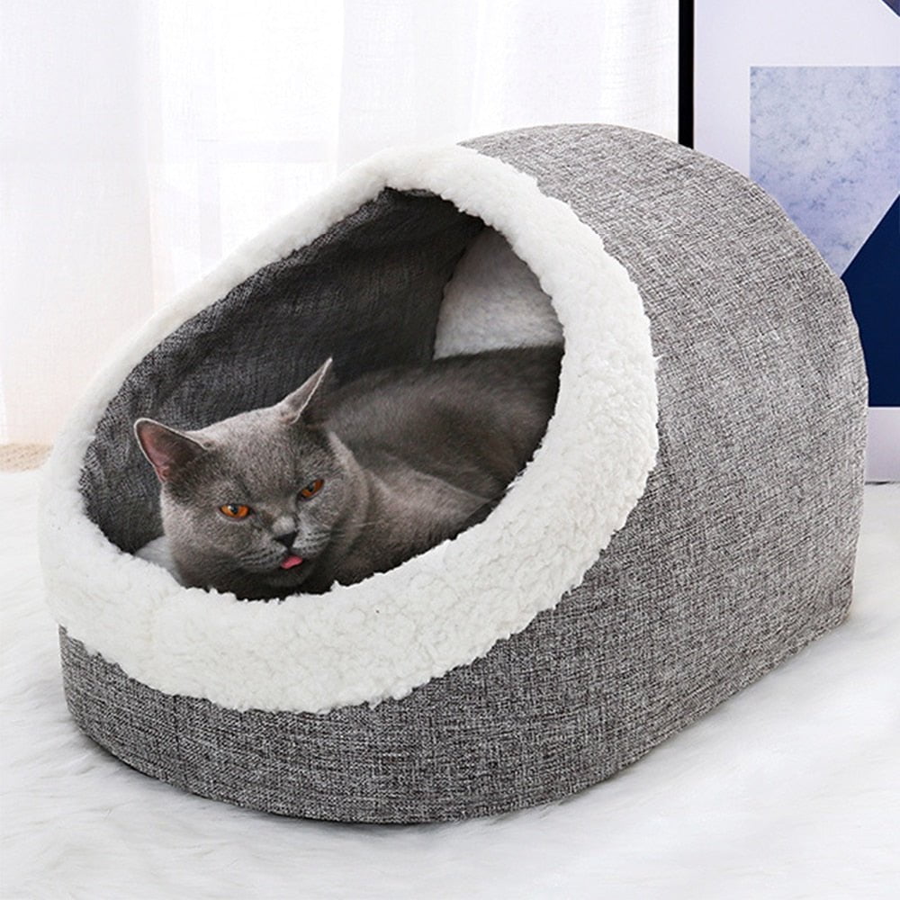 Cat Bed, Cat Bed Cave, Cat Covered Bed, House Cat Bed Cat Bed-Sofa Warm.