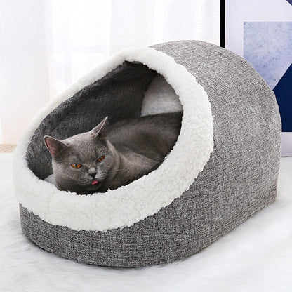 Cat Bed, Cat Bed Cave, Cat Covered Bed, House Cat Bed Cat Bed-Sofa Warm.