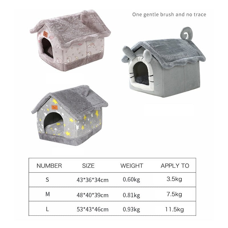 Cat Bed, Cat Bed Cave, Cat Covered Bed, House Cat Bed Foldable Cat House