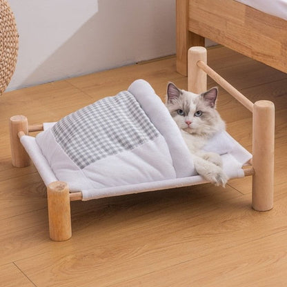 Cat Bed, Cat Bed Cave, Cat Covered Bed, House Cat Bed Gray / L Cat Sleeping Bed