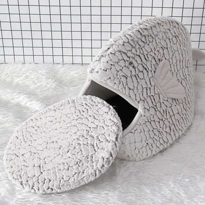 Cat Bed, Cat Bed Cave, Cat Covered Bed, House Cat Bed Gray / L Cute Fish Shape Bed