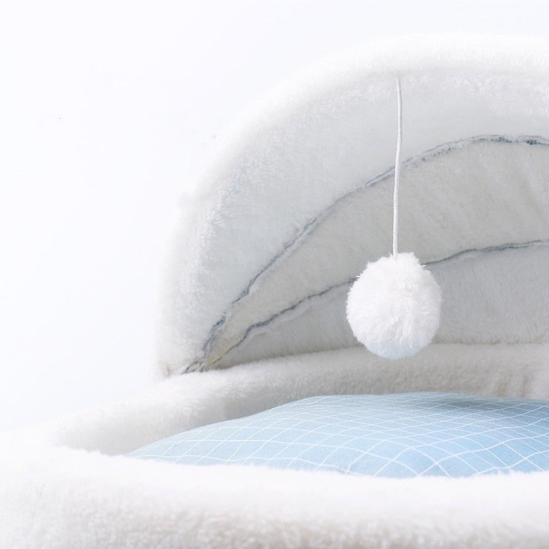 Cat Bed, Nest Bed, Cat Covered Bed, Cat Nest Bed Cat Nest  Blue Bed