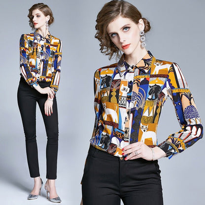 cat blouses, cats shirt, cat women shirt, colorful cats pattern blouses Women's shirt Cats pattern