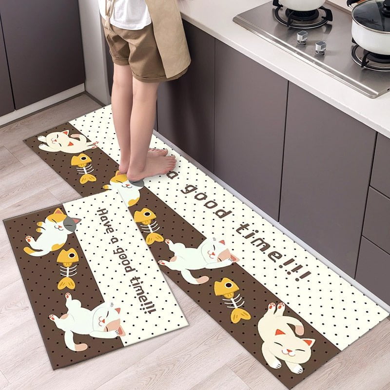 cat carpet, cat kitchen mat, cat kitchen carpet, mat, living room mat Good Time-Cat Carpet.
