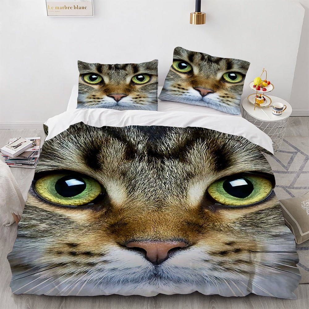 cat Duvet, cat blanket, 3D cat printed duvet, bedding sheets, cat pillowcases, cat bedding sheets, duvet Funny Cat Duvet cover