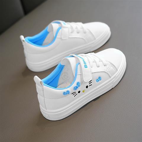 cat girl sneakers, sneakers, cat kid shoe, girls cat shoe Blue / 27 Girls-Cute Cat Shoes. BPB-KSN-124-CF28