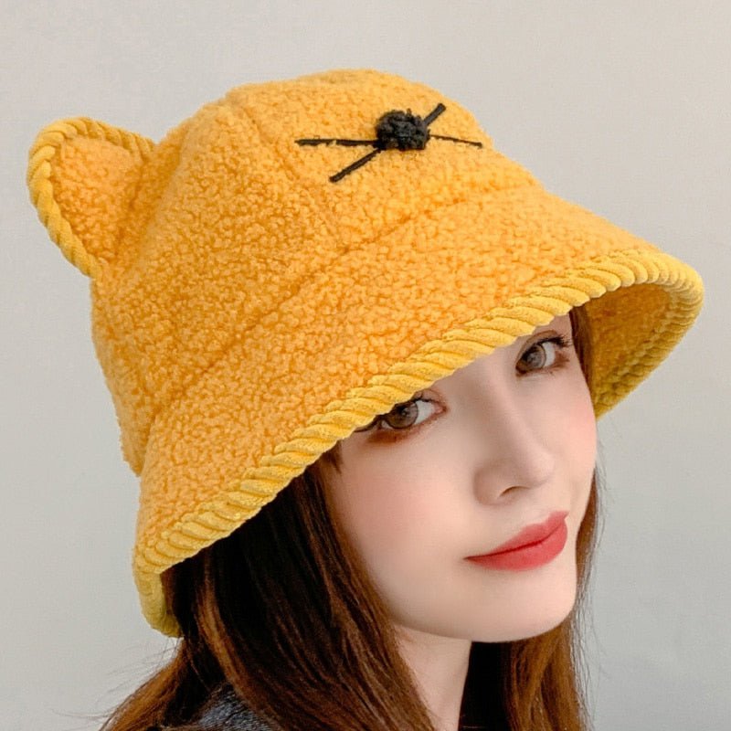 cat hat, cat women hat, women hat, ladies hat, hat Yellow / 56-58cm vintage women's hats LHCC:0025409380059.04
