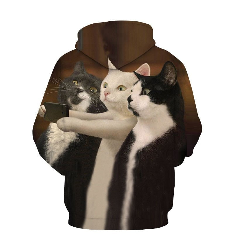 cat hoodies, cat men hoodie, women cat hoodie, pullover, fleace coat S / Coffee Men hoodies cat brand