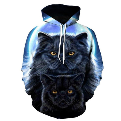 cat hoodies, cat men hoodie, women cat hoodie, pullover, fleace coat S / Sky blue Men hoodies cat brand