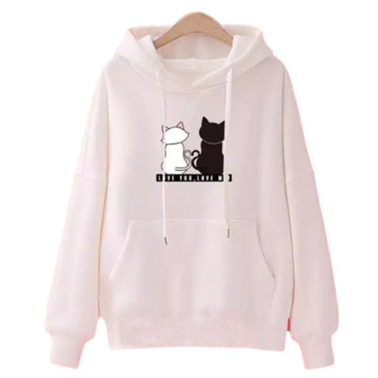 cat hoodies, sweatertshirt, pullover, cold coat Hoodies   "Couble Cat"