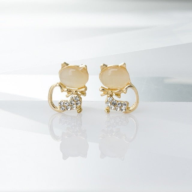 cat jewelry, cat earrings, alloy cat earrings Lovely Cat Earrings