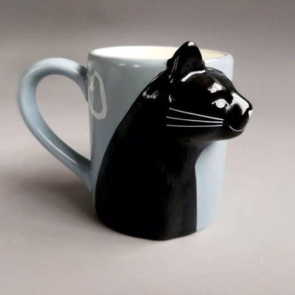 cat mug, cat cup, cat lover mug Blue-Boy / 301-400ml Couple Cat Mug CCM:0025236361549.01
