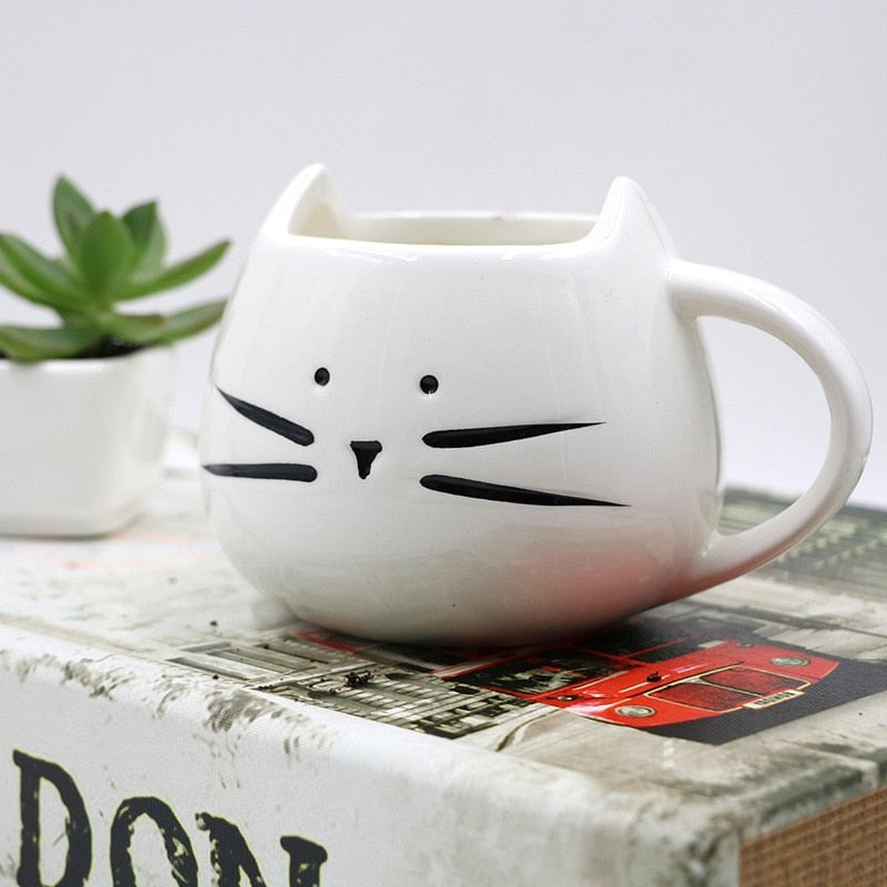 cat mug, cat kitchen, cat cup, cup and spoon. Cat Beasts Mug