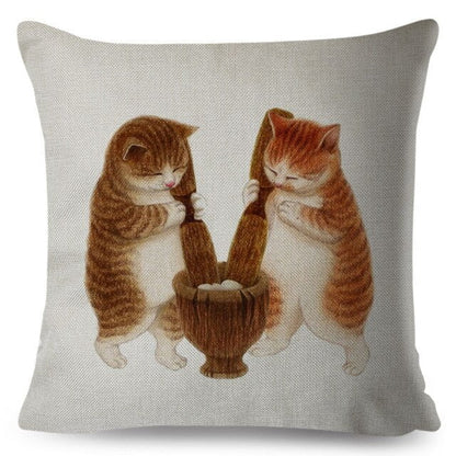 cat pillow cases, pilow cases, cat cushion cover 450mm*450mm / 1 Lovely Cat PillowCases LCP:0002523276573