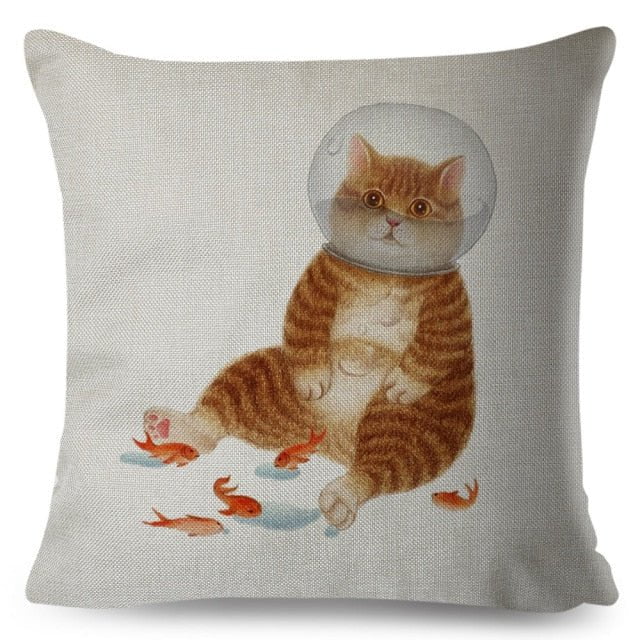 cat pillow cases, pilow cases, cat cushion cover 450mm*450mm / 6 Lovely Cat PillowCases LCP:0002523276573