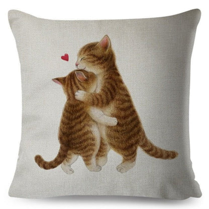 cat pillow cases, pilow cases, cat cushion cover 450mm*450mm / 8 Lovely Cat PillowCases LCP:0002523276573