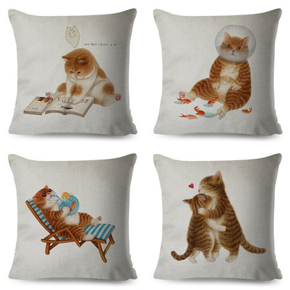 cat pillow cases, pilow cases, cat cushion cover Lovely Cat PillowCases