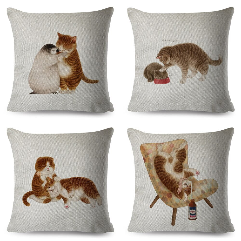 cat pillow cases, pilow cases, cat cushion cover Lovely Cat PillowCases