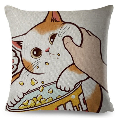 cat pillowcases, pilowcases, cushion cover, cat cushion cover 450mm*450mm / 12 Kiss Cute Cat PillowsCases KSP:0008084634245