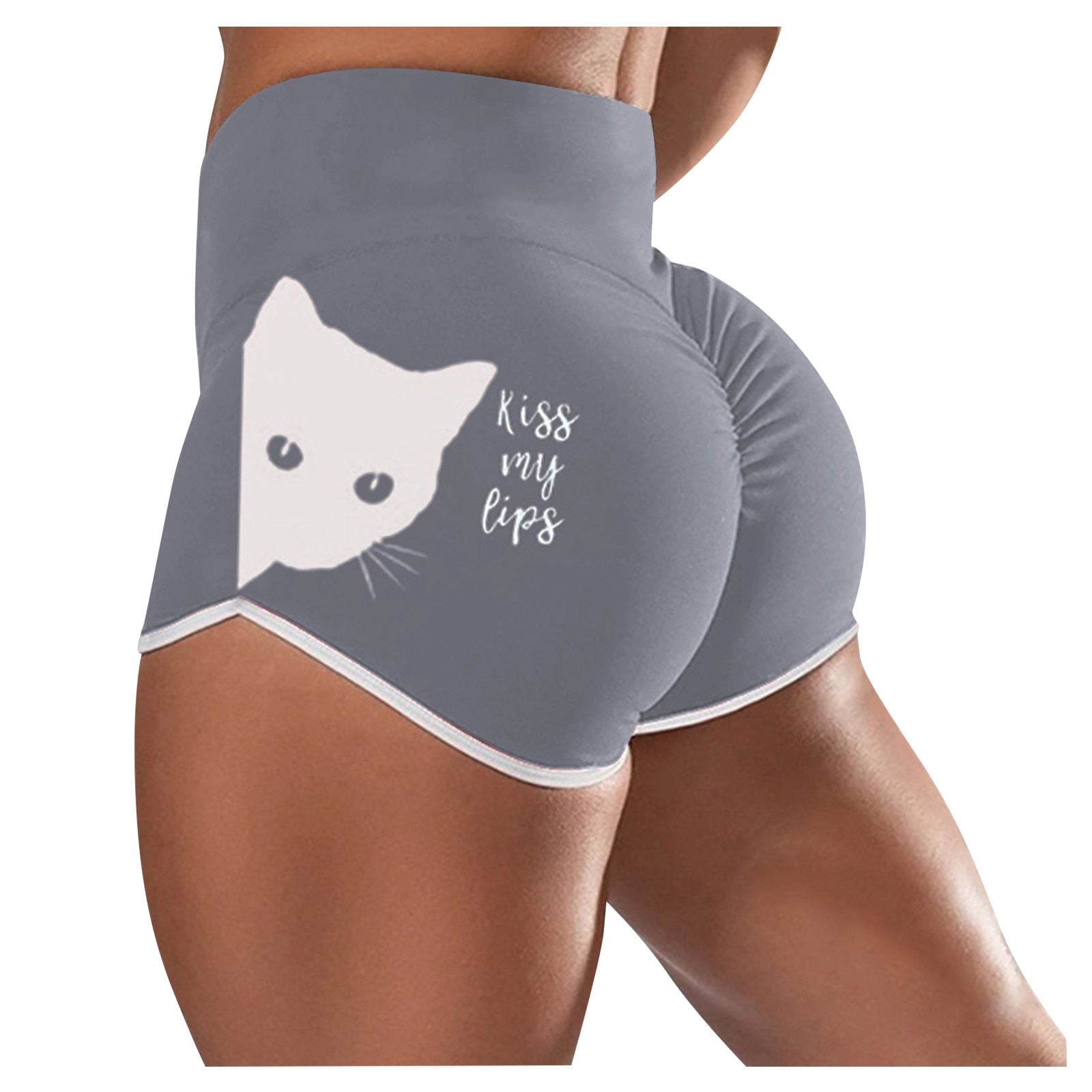 cat short leggings, short leggings, fitness running legging, leggings Gary / S Short tight for running and walking kiss