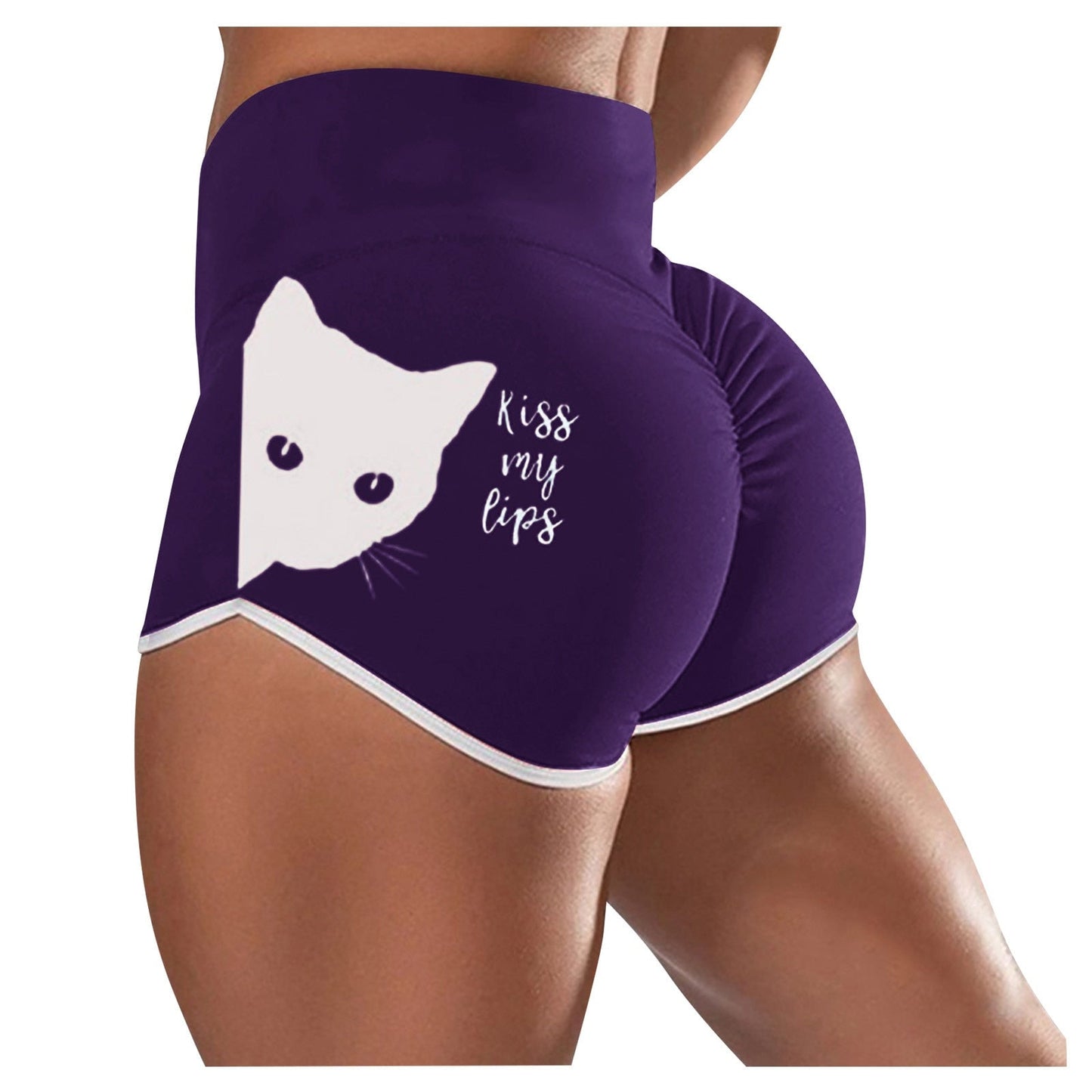 cat short leggings, short leggings, fitness running legging, leggings Pupler / S Short tight for running and walking kiss
