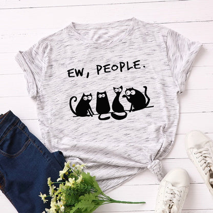 cat t-shirt, t-shirt, women tshirt T shirt cool cat [W]