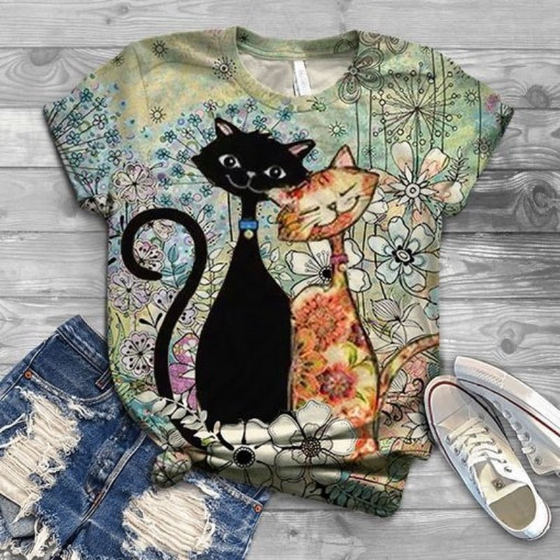 Cat t-shirts, cat lovers t-shirt D6H588HS / M T shirt Cat Lady