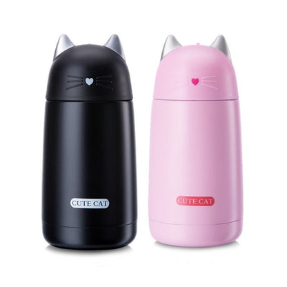cat thermos, thermos mug, cat mug, thermos Cute Cat-Thermo Cup