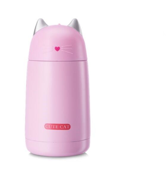 cat thermos, thermos mug, cat mug, thermos Pink Cute Cat-Thermo Cup