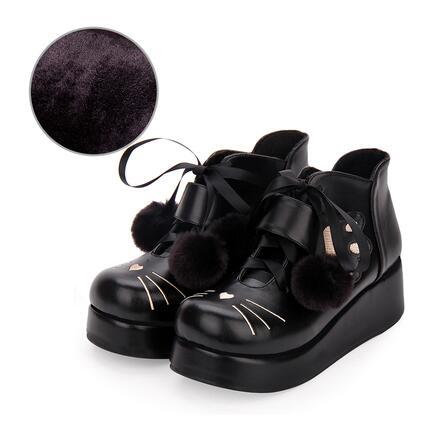 cat women boots, cat woman shoe, cat boot woman, lolita woman shoe Lolita Cute Cat Boots Woman