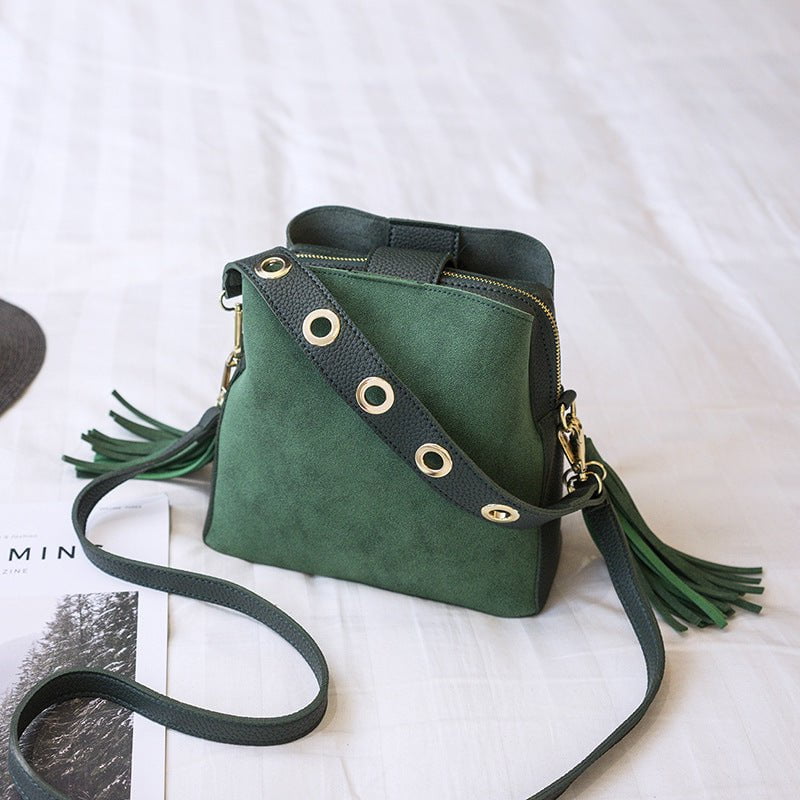 leather mobile bag messenger bag Green Marvin Shoulder/Messenger bag CJBHNSNS03677-Green