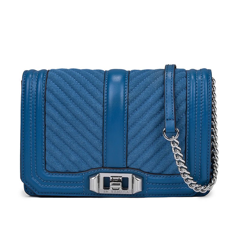 shoulder and handbag Royal Blue silver / A "REBECCA" chain bag shoulder CJBHNSNS07626-Royal Blue silver-A