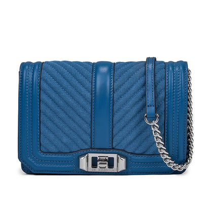 shoulder and handbag Royal Blue silver / A "REBECCA" chain bag shoulder CJBHNSNS07626-Royal Blue silver-A