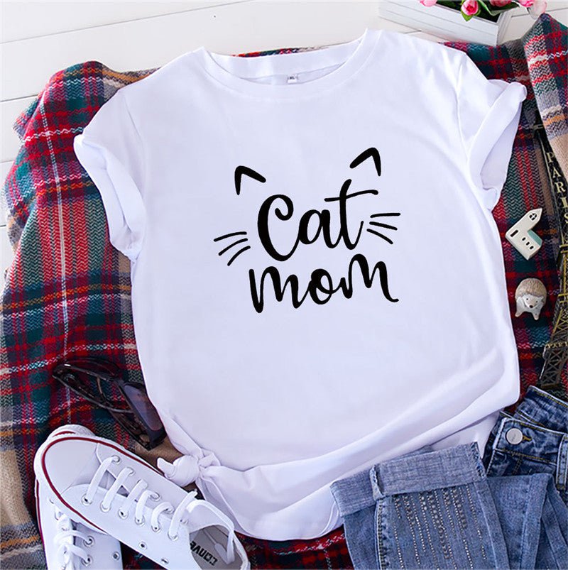 tshirt White / S Cotton t shirts CAT MOM CJNS104563033GT