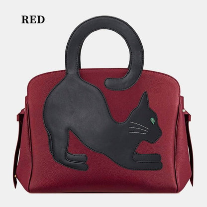 cat habdbag, cat women bag, shouldder bag, handbag wine red / China Tail Cat Handbag TCH:001803170834